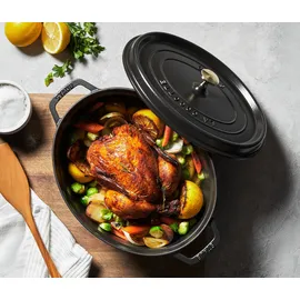 Staub Cocotte 29 cm oval schwarz