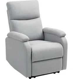 Homcom Relaxsessel, Fernsehsessel mit Liegefunktion, Gepolstert TV-Sessel mit Leinenoptik, Liegesessel mit Taschenfederkern, Ruhesessel bis 150 kg belastbar für Wohnzimmer, Sessel, Relaxsessel
