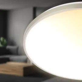 B.K.Licht LED Deckenlampe 1 rund Nickel-matt