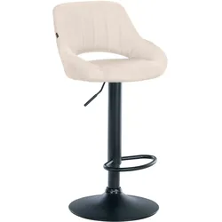 CLP Barhocker Milet Stoff creme/schwarz
