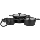 Mulex HAPPINESS BLACKLINE Topf-Set 6-tlg. 16 cm rund