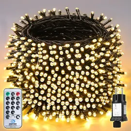 salcar 100m 1660 LED Lichterkette Innen 8 Lichtmodi & Memory-Funktion Party LED Lichtervorhang Weihnachten Hochzeit Deko - Weiß