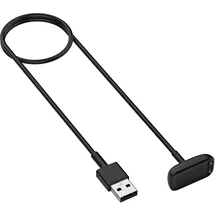 Akyga AK-SW-45 USB Ladekabel Kompatibel mit Fitbit Luxe/Charge 5 / Charge 6 1m schwarz Ladegerät