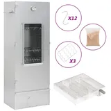 vidaXL Räucherofen silber