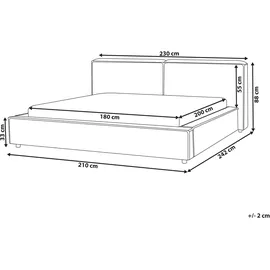 Beliani Bett, Linards 180 x 200 cm