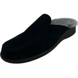 Pantoletten für Herren Slowlies Veloursleder 560 Schwarz (Größe 47) (NAN-L-0889)