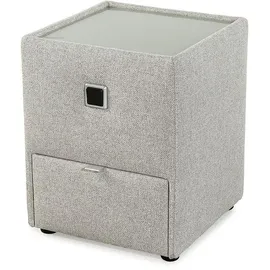 Jockenhöfer Nachtkonsole JOCKENHÖFER GRUPPE "Lancy", grau (grau, beige 414, 07), B:42,5cm H:53cm T:45cm, Glas, Holzwerkstoff, Sideboards, Nachtkonsole, mit LED-Beleuchtung