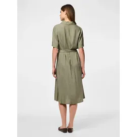 Pieces Hemdblusenkleid Midi Unifarben Grün 34