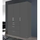 Rauch Kleiderschrank RAUCH "Harburg Drehtürenschrank Schlafzimmerschrank mit viel Stauraum", grau (graumetallic), B:136cm H:197cm T:54cm, Holzwerkstoff, Schränke, Kleiderschrank, Bestseller Schrank Garderobe im Schlafzimmer