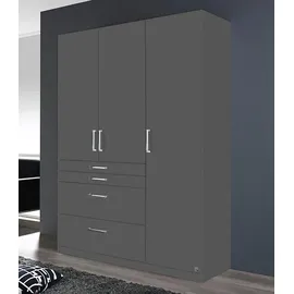 Rauch Kleiderschrank RAUCH "Harburg Drehtürenschrank Schlafzimmerschrank mit viel Stauraum", grau (graumetallic), B:136cm H:197cm T:54cm, Holzwerkstoff, Schränke, Kleiderschrank, Bestseller Schrank Garderobe im Schlafzimmer