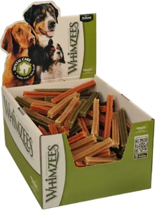Whimzees Stix Zahnkauartikel für Hunde S (7-12 kg) 150 Stück 2,25 kg