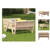 vidaXL Picknicktisch für Kinder 88x122x58 cm Massivholz Kiefer