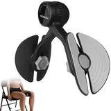 POSKOU Oberschenkeltrainer Beckenbodentrainer für Frau Damen Beinpresse, Multifunktionaler Arm und Beintrainer Trimmer, Fitnessgeräte für Zuhause (Schwarz + Grau)