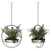 DanDiBo Ambiente DanDiBo 2er Set Blumenampel Innen Metall Wand
