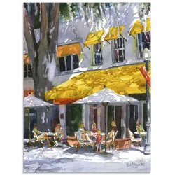 Artland Glasbild »Aprilabend«, Restaurant & Cafés, (1 St.), in verschiedenen Größen Artland Farbe Bild(er): gelb