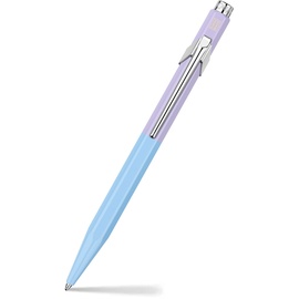 CARAN d'ACHE 849 PAUL SMITH Kugelschreiber in der Farbe: Sky Blue/Lavender Purple, Aluminium, Goliath Mine in Schwarz Medium, Länge: 12,5cm, NM0849.339