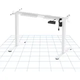 FLEXISPOT höhenverstellbarer Schreibtisch Gestell, höhenverstellbarer Schreibtisch elektrisch mit starken Motor, 2 teiligen Beinen, 4 Memory-Steuerung - EN1 Basic(Weiß)