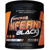 Stacker2 Inferno Black Pre-Workout Booster Trainingsbooster Muskelaufbau Fitness 300g Fruit Punch