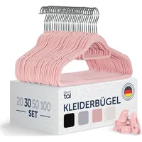 Blumtal Kleiderbügel 30 Stück - Kleiderbügel Samt 360° drehbar