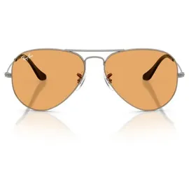 Ray-Ban Aviator Large Metal Unisex-Sonnenbrille Vollrand Pilot Metall-Gestell, grau
