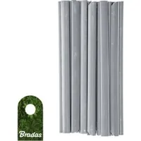 Bradas Zaunblende 19 x 19 cm grau Kunststoff 20 St.