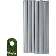 Bradas Zaunblende 19 x 19 cm grau Kunststoff 20 St.