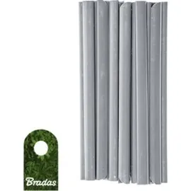 Bradas Zaunblende 19 x 19 cm grau Kunststoff 20 St.