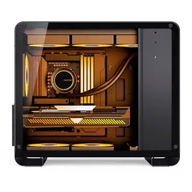 Jonsbo U4 Mini Micro-ATX-Gehäuse, Tempered Glass - schwarz