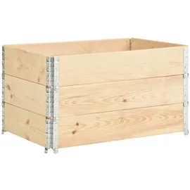 vidaXL Paletten-Aufsatzrahmen 3 Stk. 50×100 cm Kiefer Massivholz