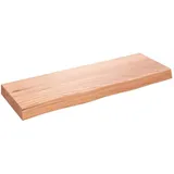 vidaXL Waschtischplatte Hellbraun 80x30x(2-6) cm Massivholz Behandelt