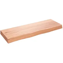 vidaXL Waschtischplatte Hellbraun 80x30x(2-6) cm Massivholz Behandelt