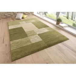Teppich MY HOME "Melvin" Gr. 7, grün, B:240cm H:8mm L:320cm, Kunstfaser, Teppiche, schön weich, Kurzflor Teppich Karo-Muster
