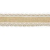 Partydeco Dekoband Spitze natur/braun/weiß 4 cm x 5 m