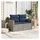 vidaXL Gartensofa 2-Sitzer grau
