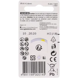 GP Zink-Luft Hörgerätebatterie 1,4V 6 Stück
