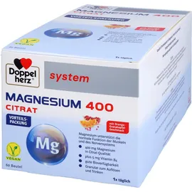 Queisser Doppelherz Magnesium 400 Citrat system Granulat 60 St
