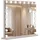 deluke Schminkspiegel DORA mit Licht und Bluetooth 80x14x62cm, Metall, Weiß Hollywood Speigel Kosmetikspiegel Make-Up-Spiegel
