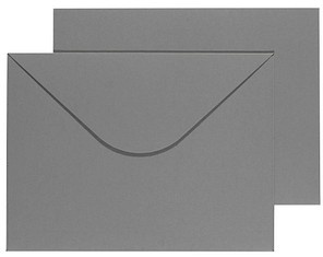 BUNTBOX Briefumschläge DIN C4 ohne Fenster grau Steckverschluss 2 St.