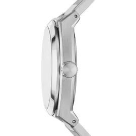 Fossil Everett 3Zeiger, Quarzwerk, 42 mm silbernes Edelstahlgehäuse mit Edelstahlarmband, FS5822