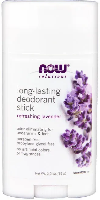 Now Foods Long-Lasting Deodorant Stick, Refreshing Lavender - Langanhaltender Deo-Stick (62 g)