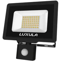 LUXULA LED Fluter mit Bewegungsmelder 50W Strahler 4000K Neutralweiß 5000lm Außenstrahler Schwarz IP65