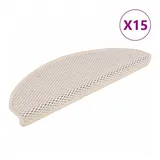 vidaXL Treppenmatten Selbstklebend Sisal-Look 15 Stk. 65x21x4 Berber