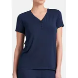 SCHIESSER Mix & Relax Henley Button Shirt Blau 4XL