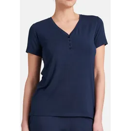 SCHIESSER Mix & Relax Henley Button Shirt Blau 4XL