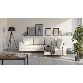 s-style möbel ECKSOFA Lorine Mikrofaser Ecru