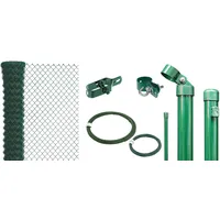 GAH Alberts Alberts Maschendrahtzaun Komplettset zum Einbetonieren grün, 150 cm, 60 m,
