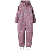 NAME IT Alfa08 Softshell Foil 1fo Overall - Grape Shake / Bow - 3 Jahre