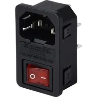 TRU Components TC-13599520 Kaltgeräte-Steckverbinder Stecker, Einbau vertikal Gesamtpolzahl: 3
