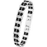 Amor Armband Edelstahl Kautschuk Silber 9352524 Größe 22 cm