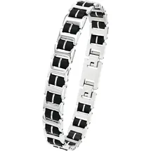 Amor Armband Edelstahl Kautschuk Silber 9352524 Größe 22 cm